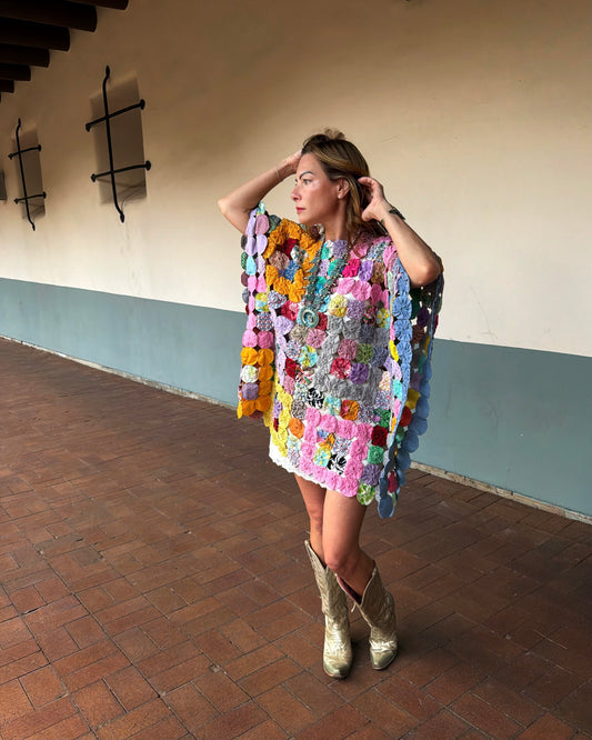 THE LIZZIE | Yo-Yo Rosette Mini Caftan | Painted Desert