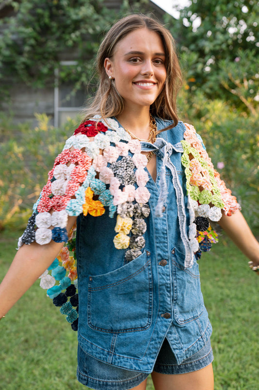 THE ROSA MARIA | Yo-Yo Rosette Cape | Kaleidoscope