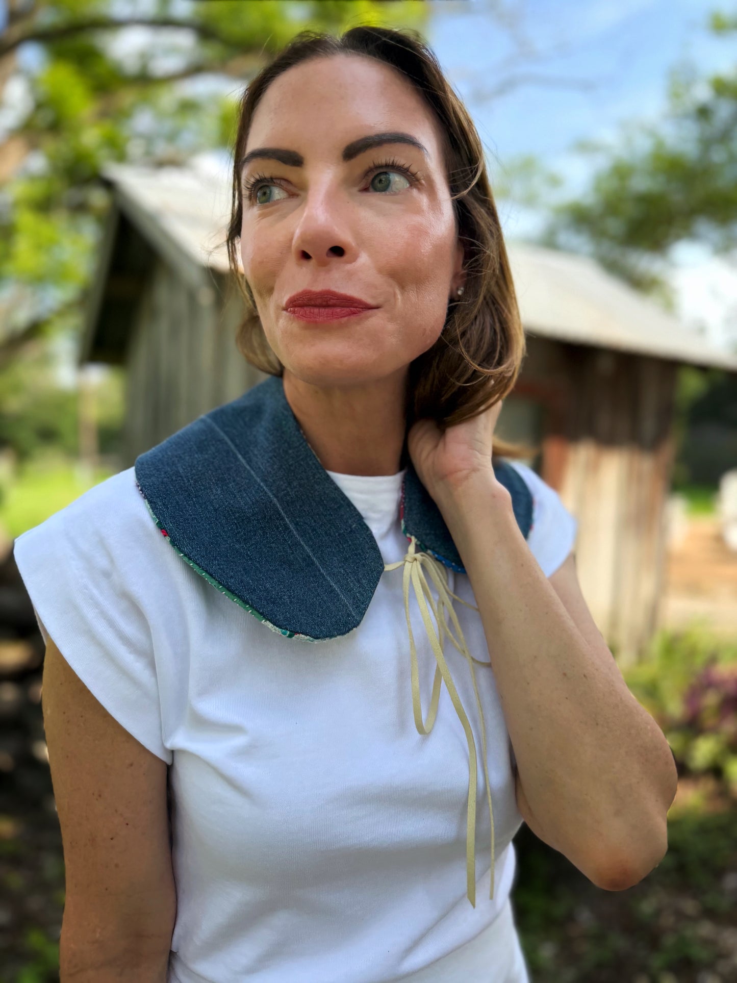 THE MAGGIE | Reversible Vintage Kantha Quilt Collar