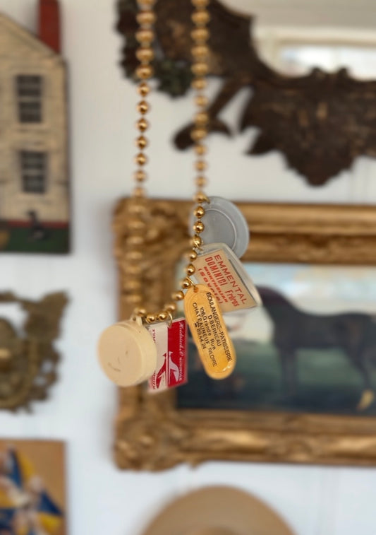 Baguette Porte Clés Charm Necklace