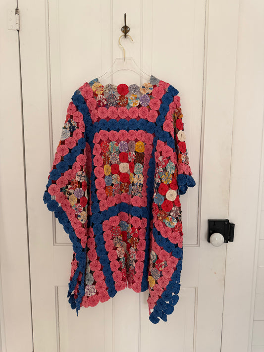 THE LIZZIE | Cobalt & Rose Mini Caftan