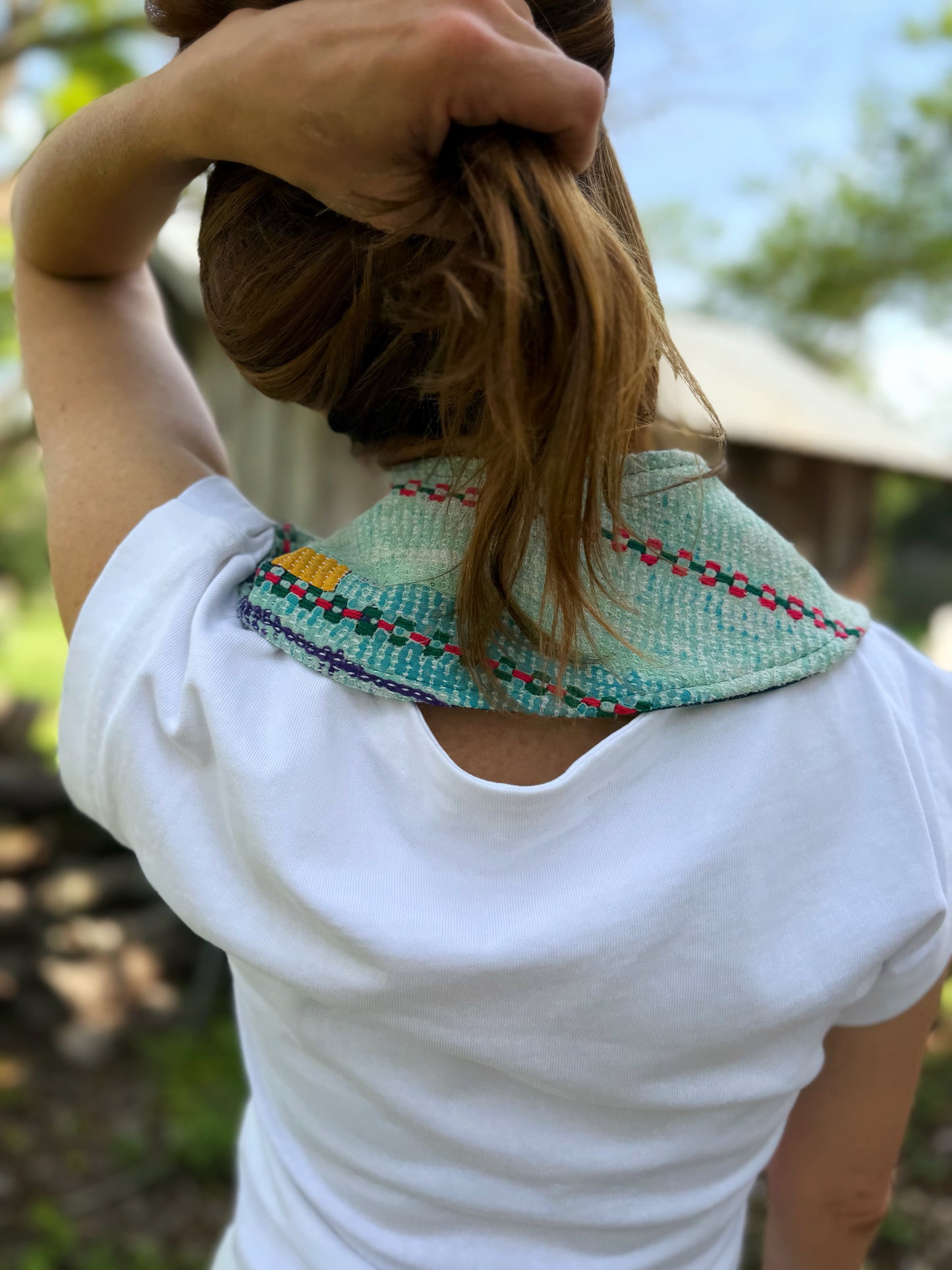 THE MAGGIE | Reversible Vintage Kantha Quilt Collar