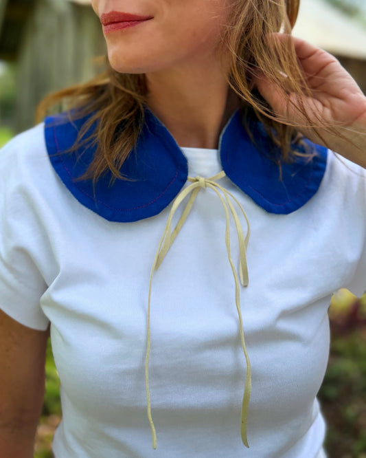 THE MAGGIE | Reversible Twill Collar - French Chore & Denim