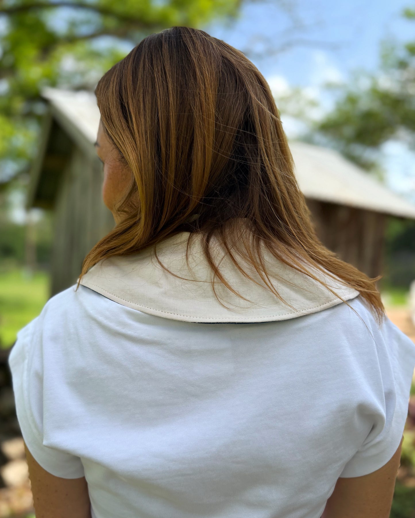 THE MAGGIE | Reversible Antique French Linen Collar