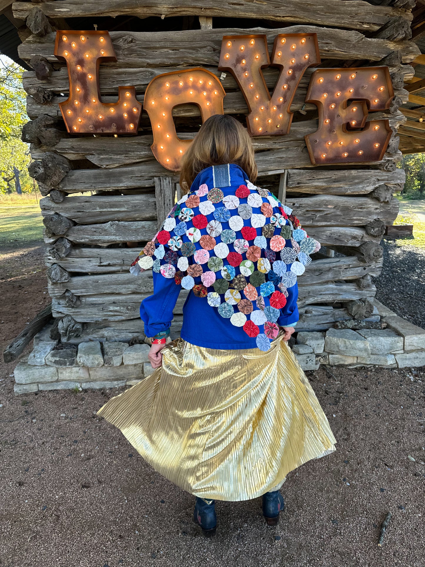 Yo-Yo Rosa Maria Poncho - White/Blue/Red/Green Multicolor