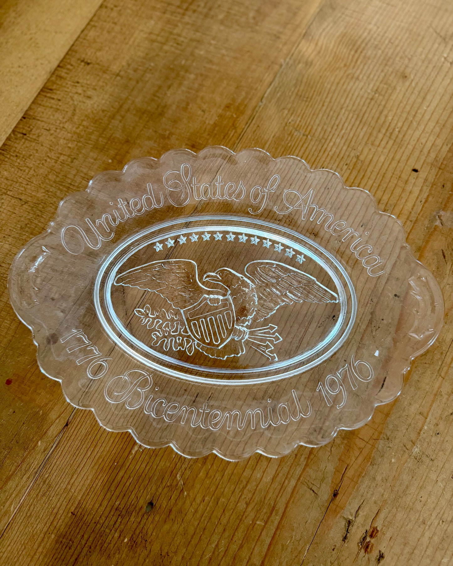 Vintage Bicentennial Glass Plate | Set of 2