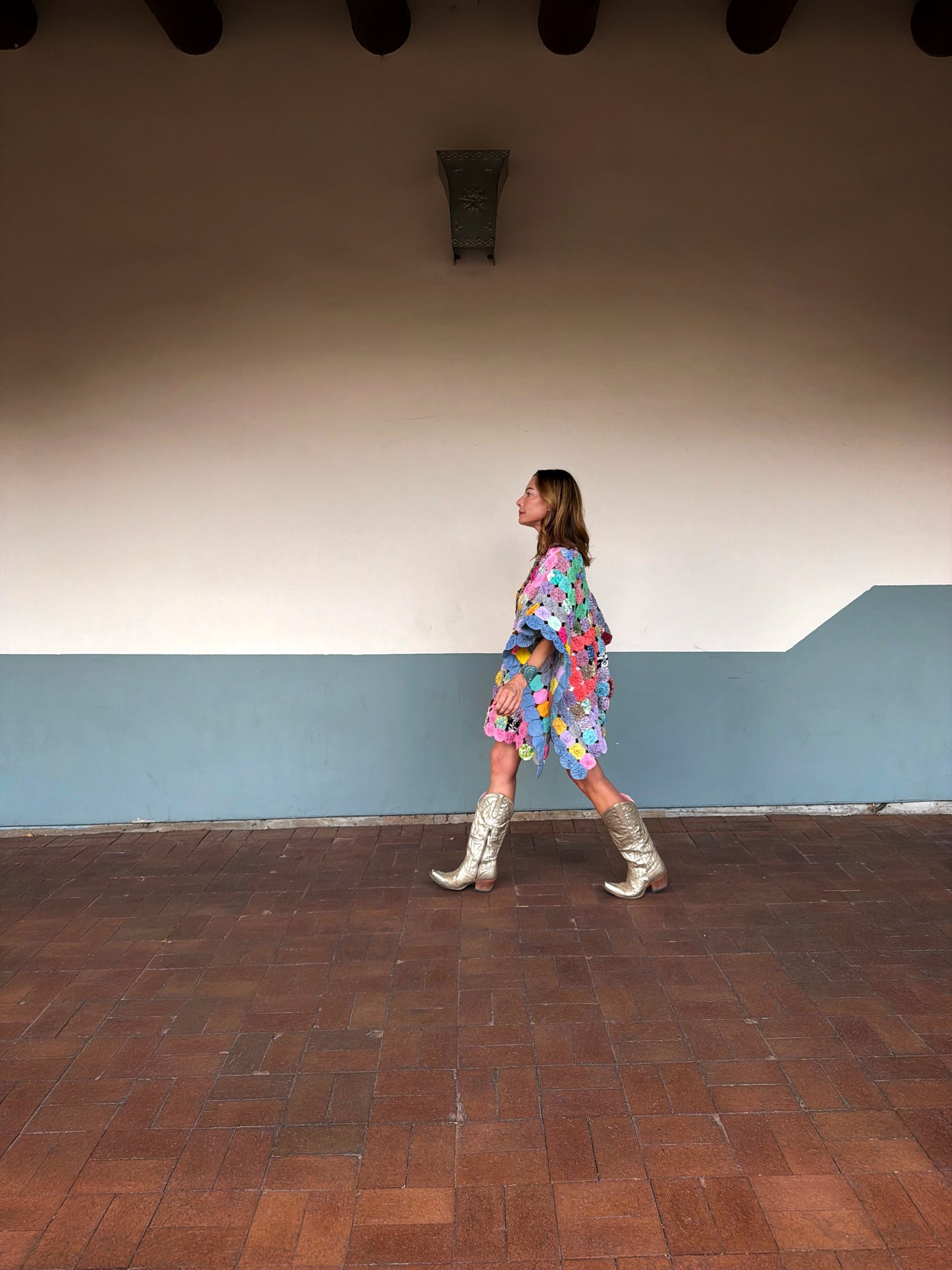 THE LIZZIE | Yo-Yo Rosette Mini Caftan | Painted Desert