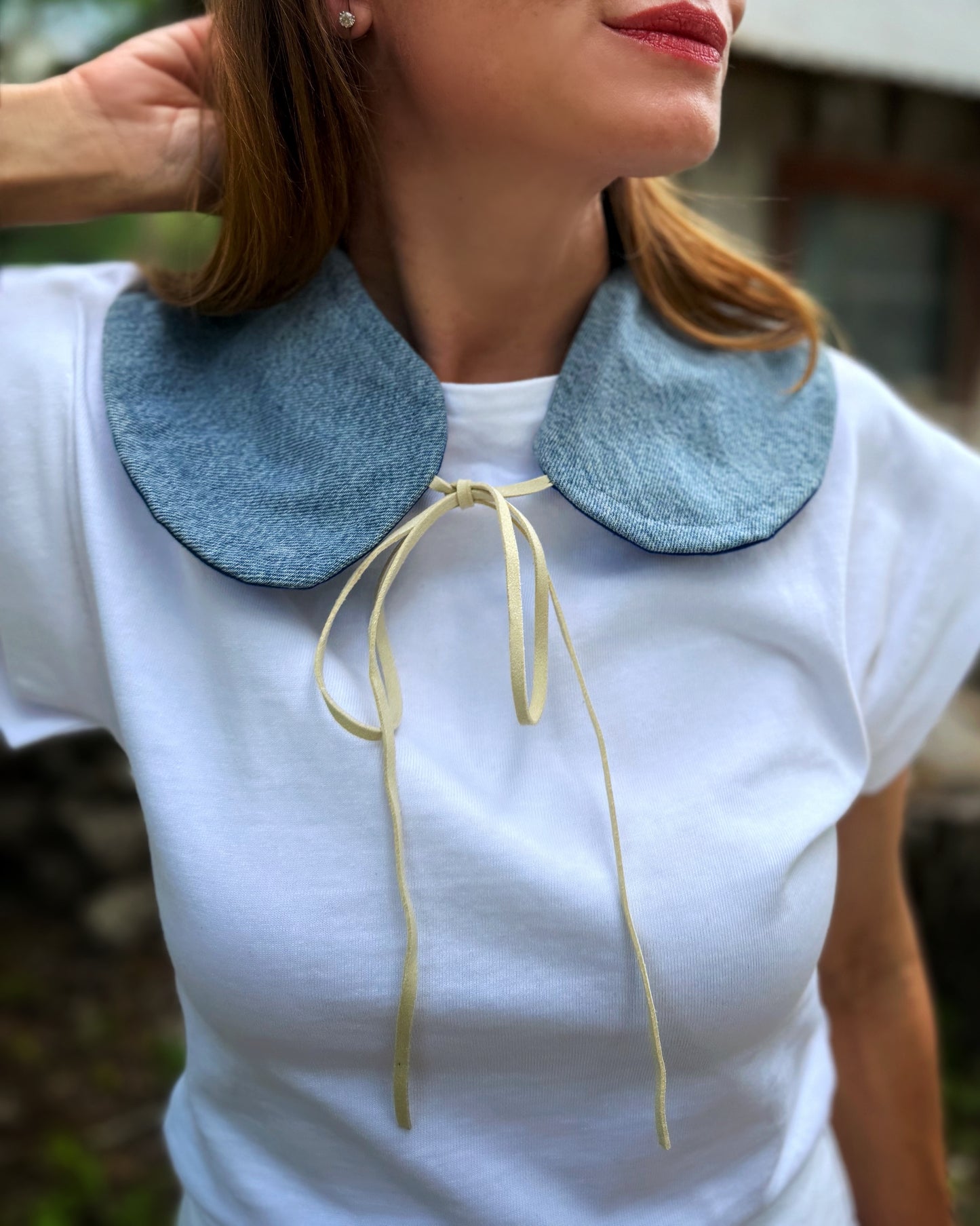 THE MAGGIE | Reversible Twill Collar - French Chore & Denim