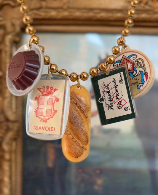 Baguette Porte Clés Charm Necklace