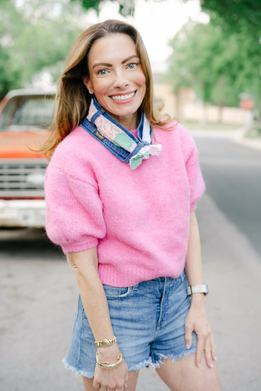 Vintage Denim Shortie Collar