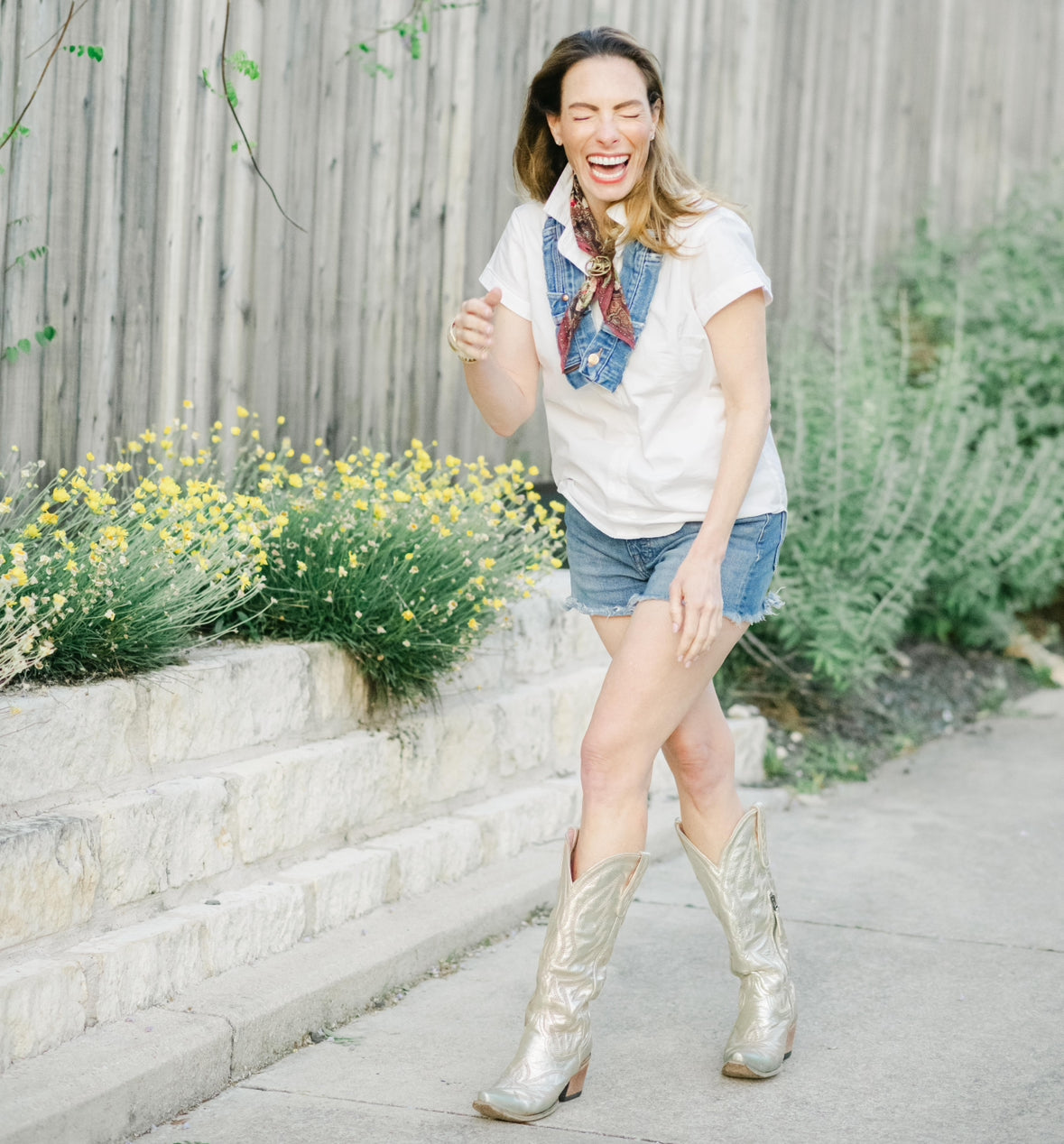 Vintage Denim Tall Boy Collar