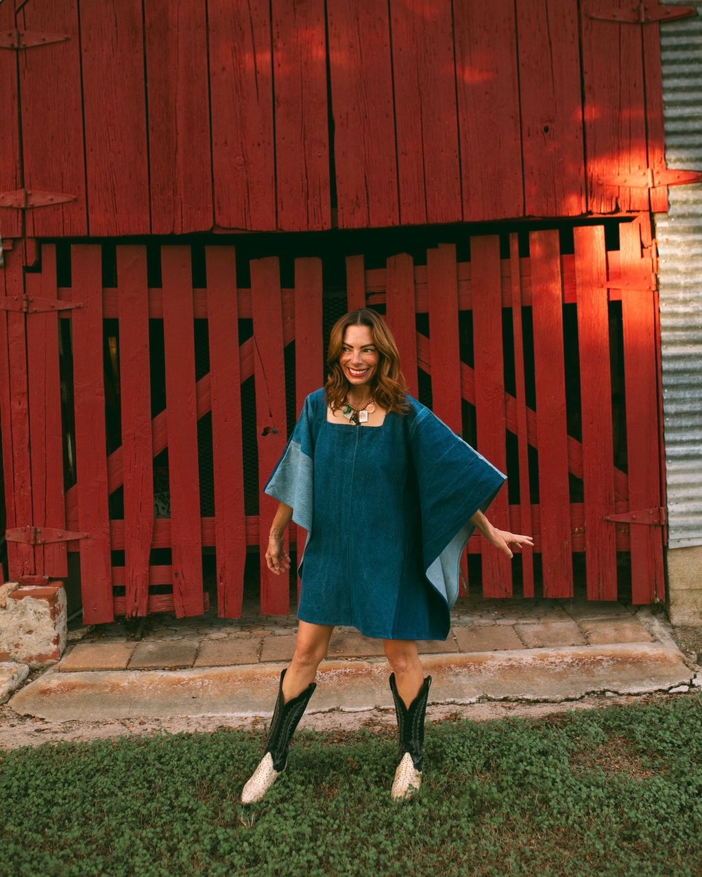 The LIZZIE | Vintage Denim Mini Caftan - Preorder