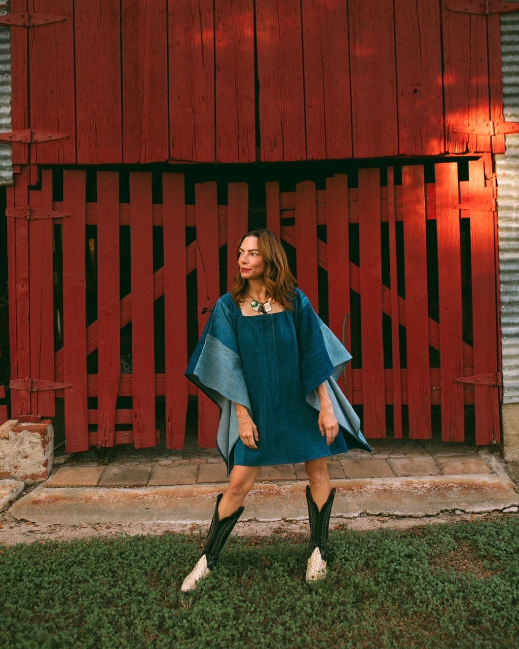 The LIZZIE | Vintage Denim Mini Caftan - Preorder