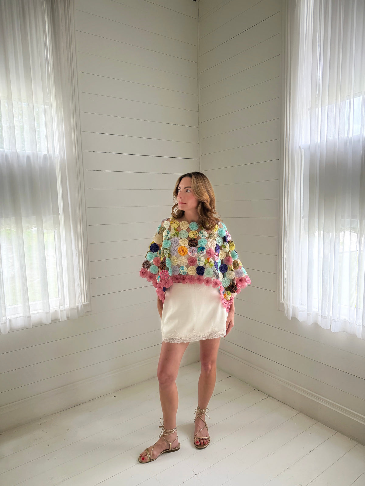 THE MOLLY GOODNIGHT | Yo-Yo Rosette Crop - Pastel Confetti