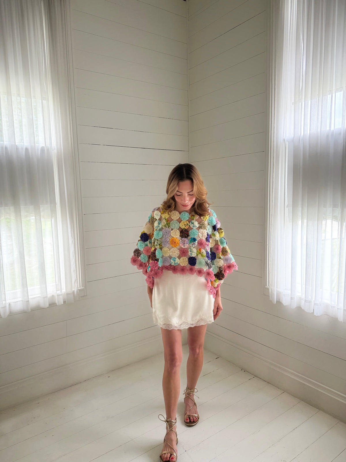 THE MOLLY GOODNIGHT | Yo-Yo Rosette Crop - Pastel Confetti