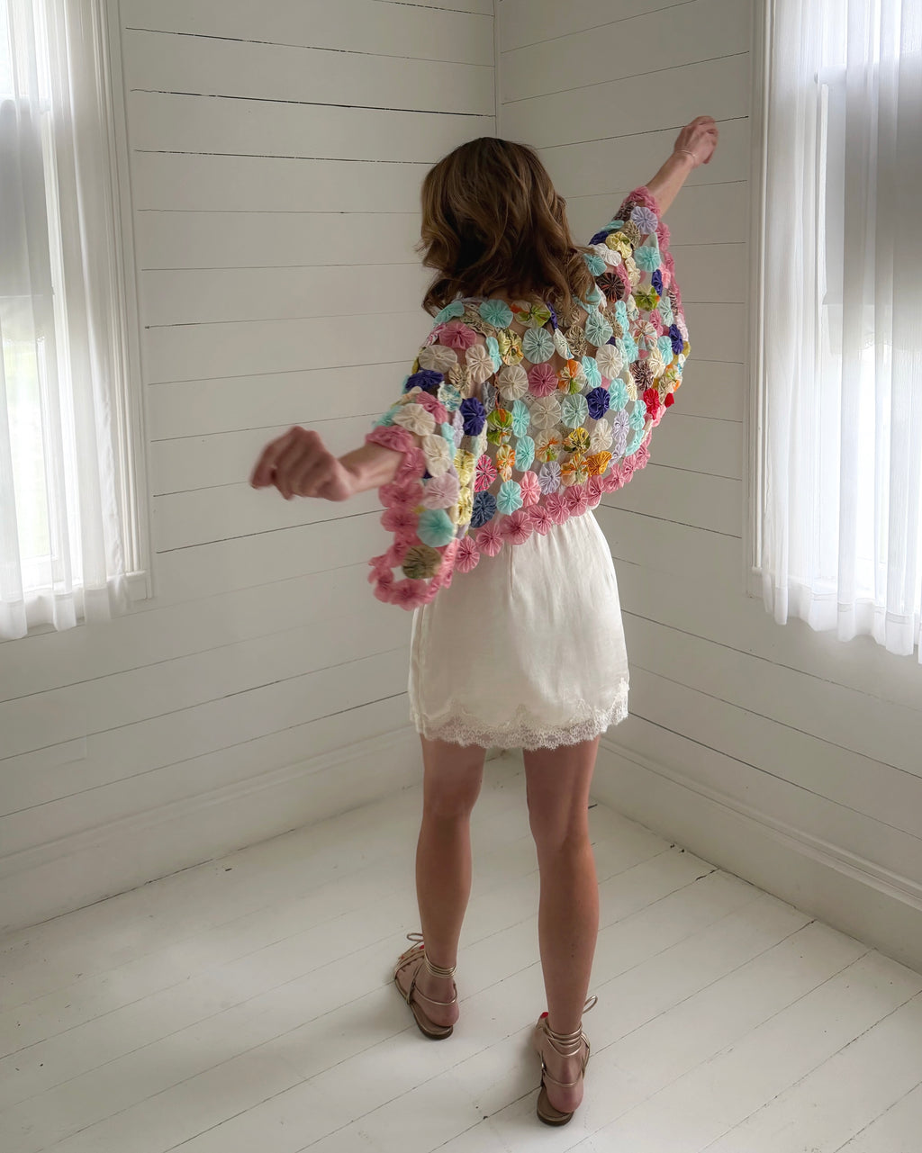THE MOLLY GOODNIGHT | Yo-Yo Rosette Crop - Pastel Confetti
