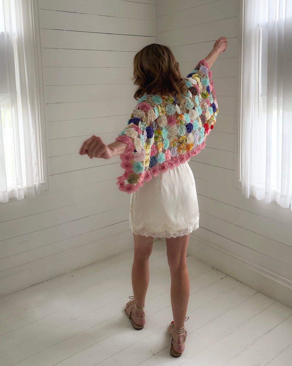 THE MOLLY GOODNIGHT | Yo-Yo Rosette Crop - Pastel Confetti
