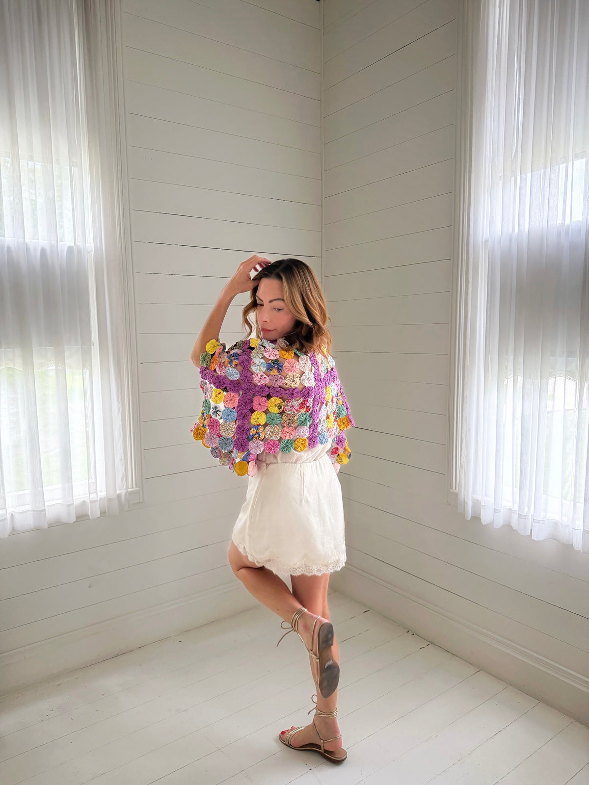 THE MOLLY GOODNIGHT | Yo-Yo Rosette Crop - Mulberry & Wildflower