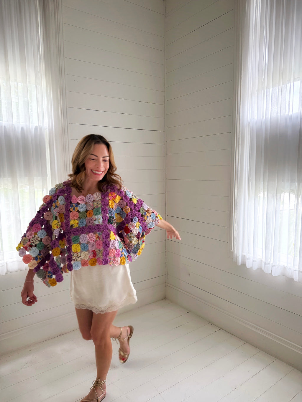 THE MOLLY GOODNIGHT | Yo-Yo Rosette Crop - Mulberry & Wildflower