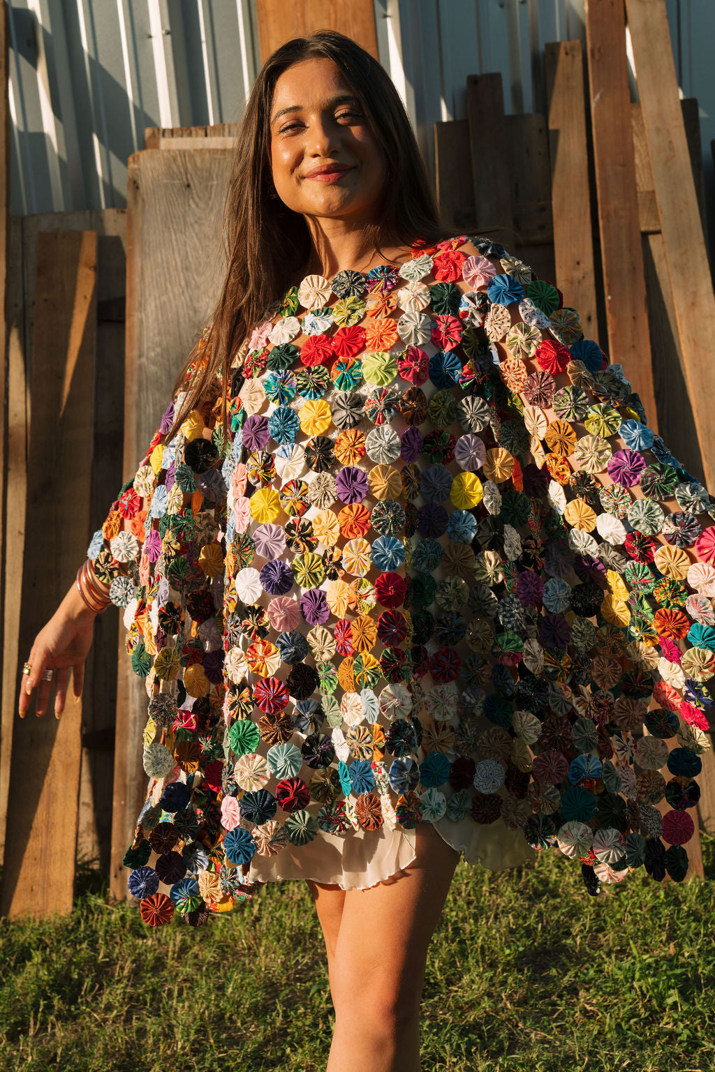 THE LIZZIE | Yo-Yo Rosette Mini Caftan | Carnival